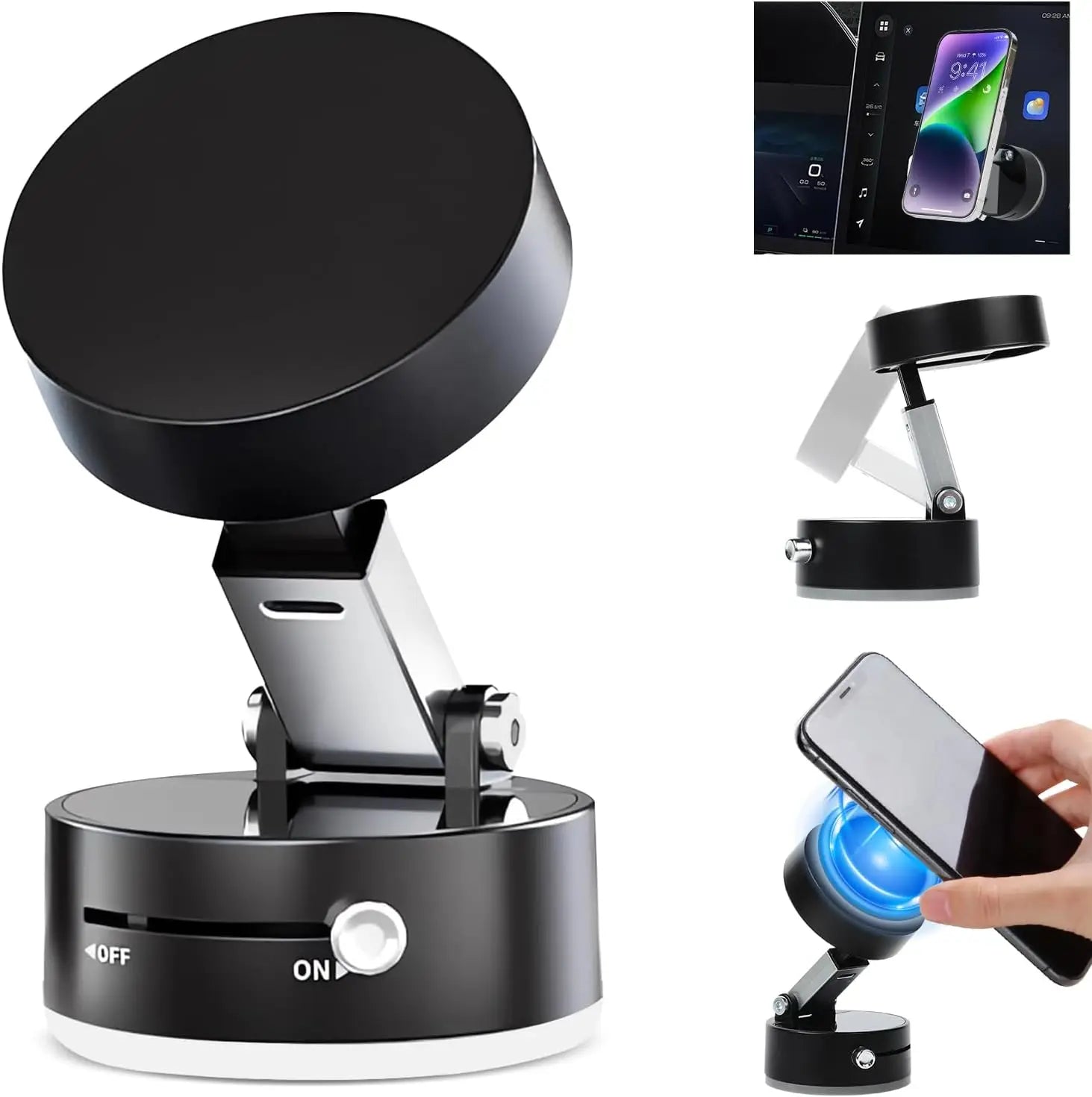 Magnetic Phone Holder  2025 New Vacuum Suction & Double-Sided Adsorption