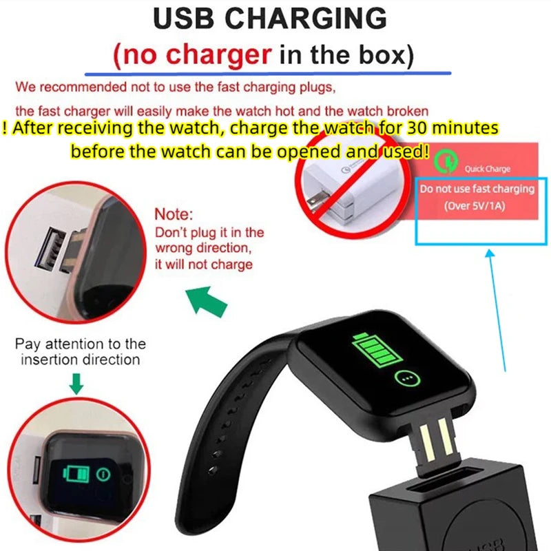 Smart Watch For Men Women Wristwatch Bluetooth Connect Phone Music Player Fitness Sport