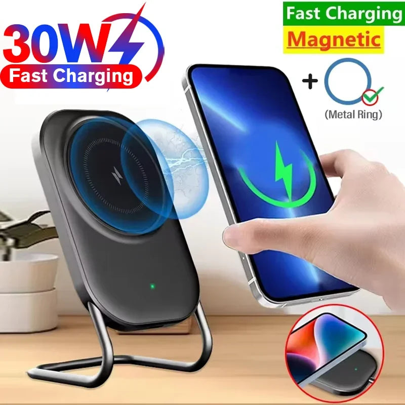 Magnetic Fast Charging Station Holder for iPhone 16, 15 ,14, Samsung S24, S23, Note Xiaomi