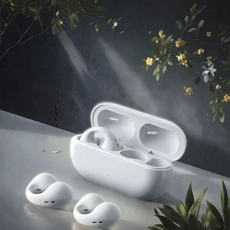 Headphones Clip Ear Music Noise Canceling HD Call Sports Gaming Earphone