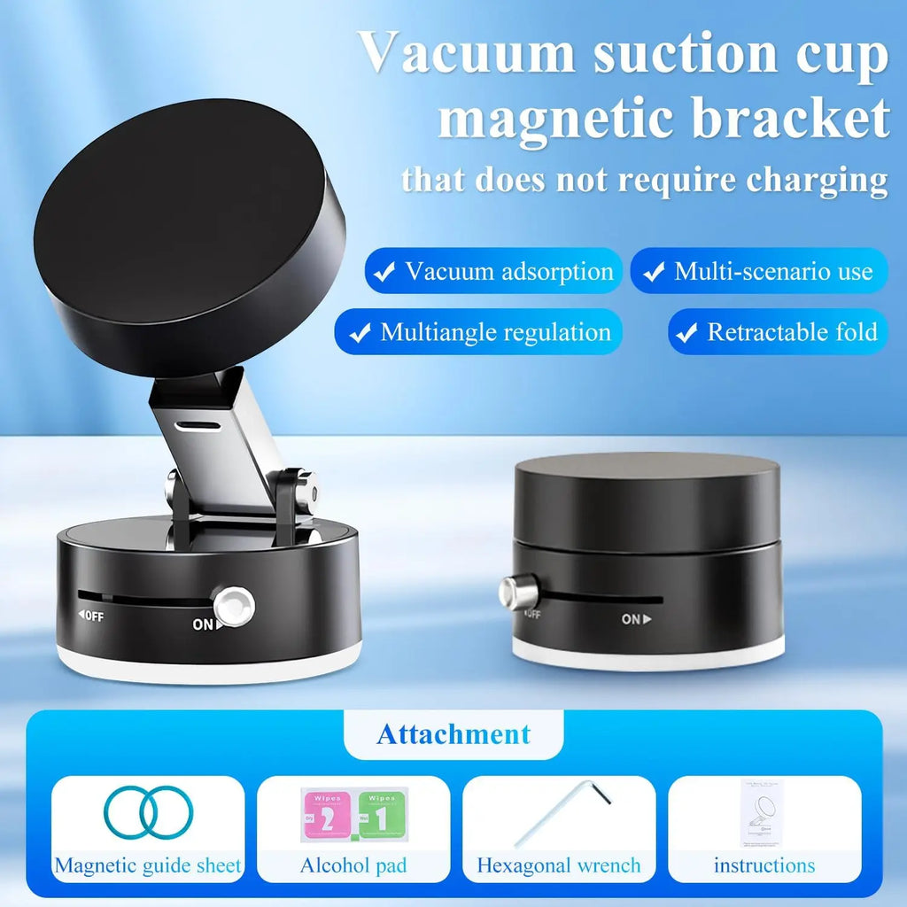 Magnetic Phone Holder  2025 New Vacuum Suction & Double-Sided Adsorption